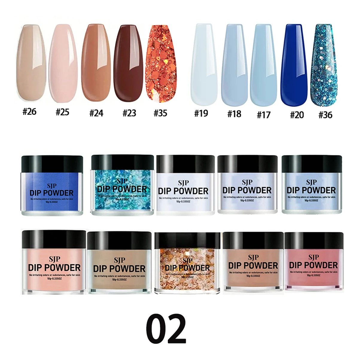 ネイルディッピング用の長持ちするアクリルパウダーのセット,カラーパウダー,家庭,ネイルアート,サロン,DIYに適しています,1セット,10個