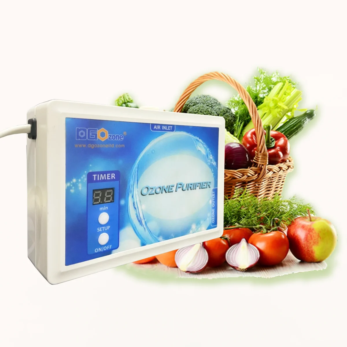 

200mg Household Ozone Generator machine with timer for water and air purifying cleaning fruits and vegetables KH-300 DGOzone