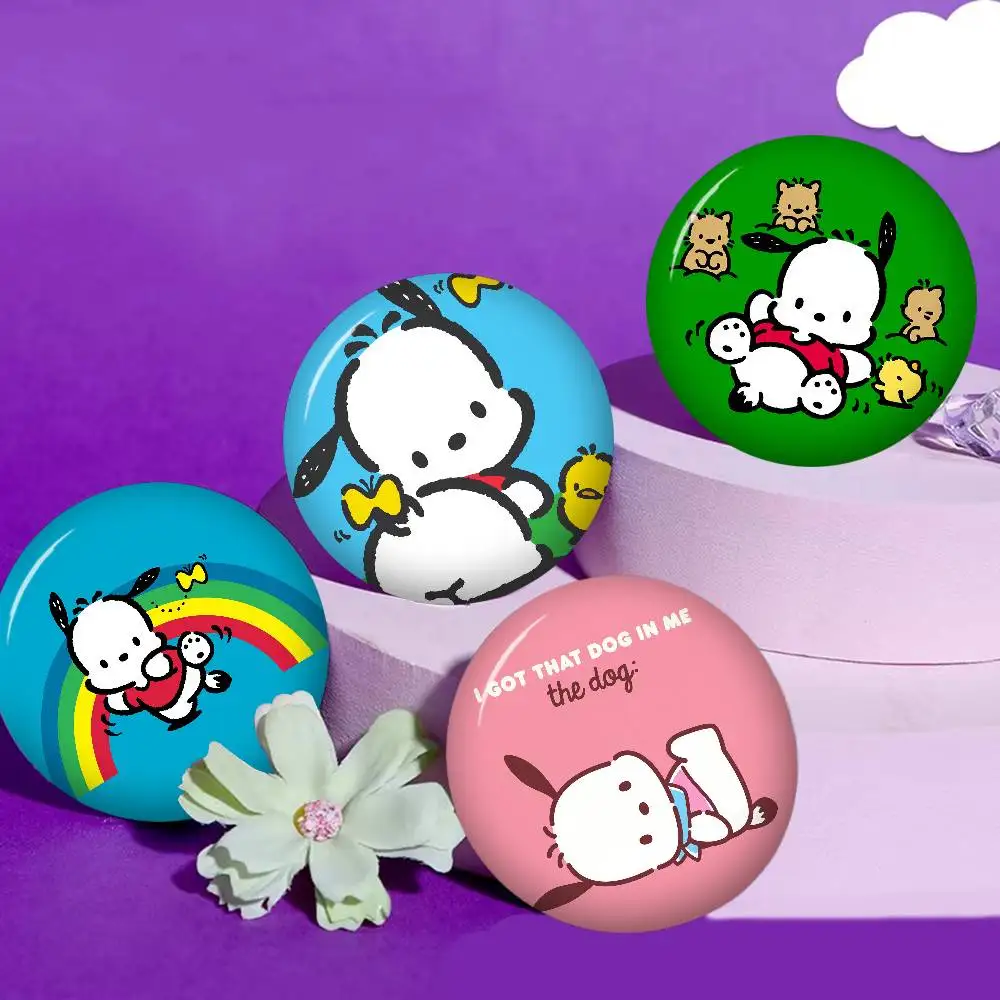 Kawaii Pochacco 58mm Handmade Brooch Cartoon Cosplay Badge On Backpack Jewelry Accessories Gifts