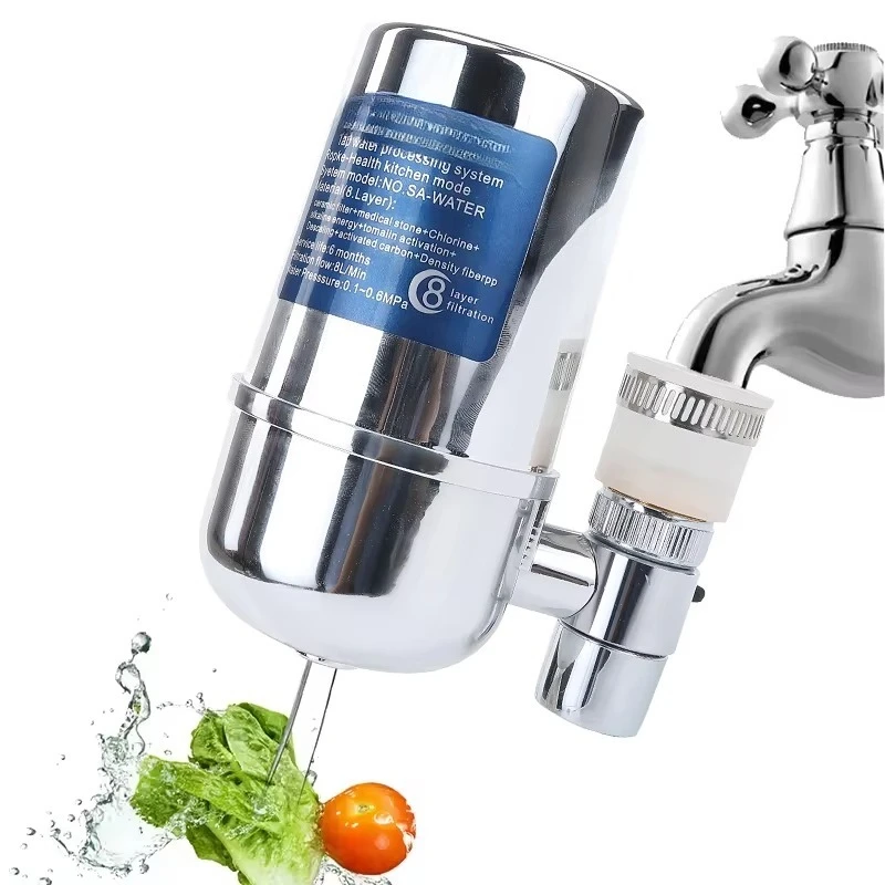 Kitchen Sink 8 Layer Faucet Water Filter 8 Level Filter Tap Water Purifier Sink Installation Cleaner Water Purifier System