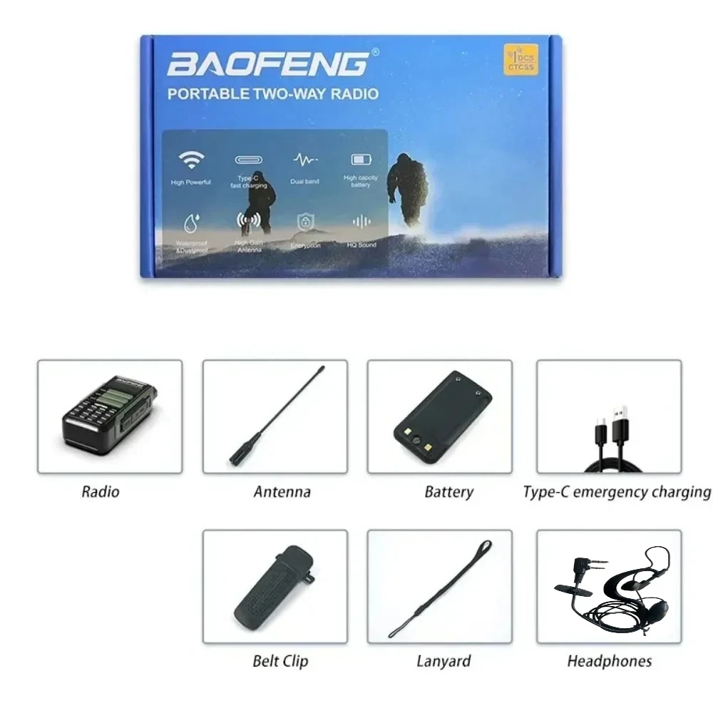BAOFENG UV16Pro V2 50KM CB Ham Radio Station Two Way Amateur VHF Powerful 10Watts UV16 Walkie Talkie Hunting Radios