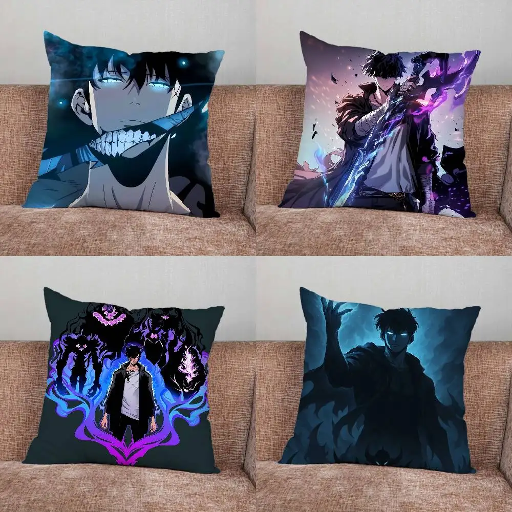 

S-Solo Leveling Cool Anime Pillow Case Pillowcase Home Sofa Cushions Car Cushions Pillowcover Office Pillowshell Pillow