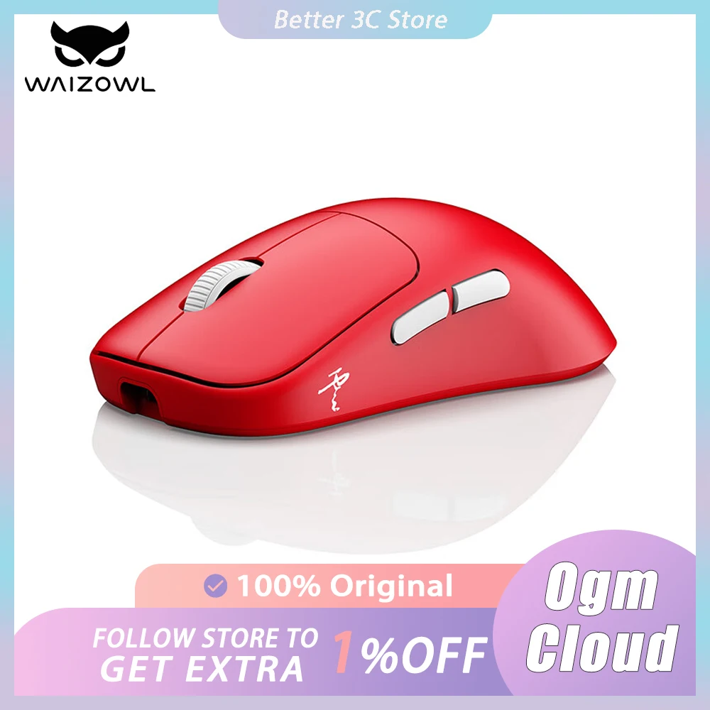 

Waizowl Ogm Cloud Wireless Mosue Tri Mode Lightweight Ergonomics Paw3395 Gaming Mouse E-Sports Accessory For Computer Pc Gift