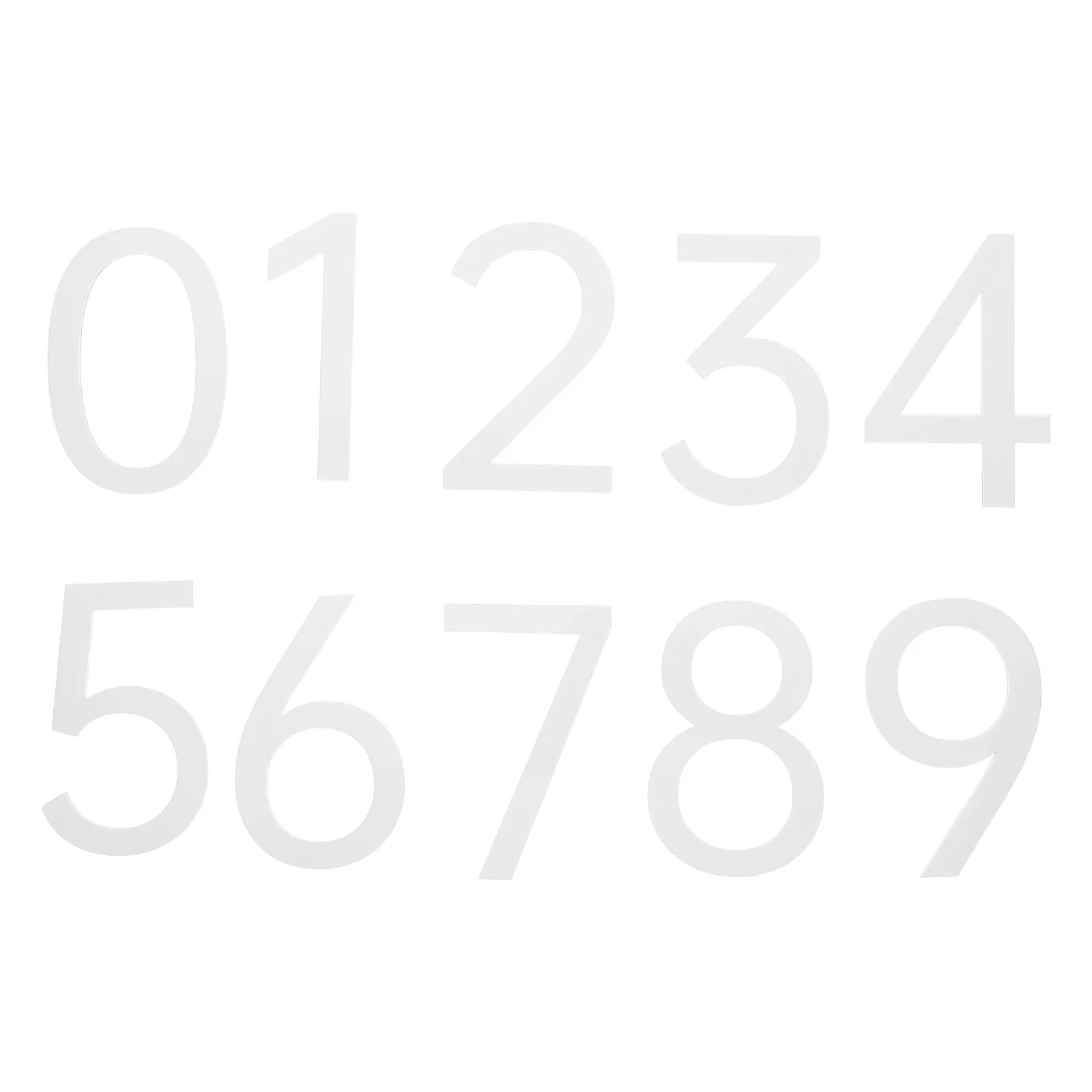 10pcs Modern Acrylic House Numbers 0-9 3D Adhesive Door Tags For Office Home Mailbox Cabinet Creative Space-Saving Number Sign
