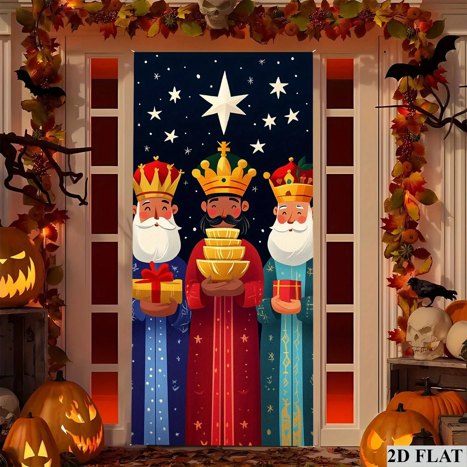Spanien Three Kings Day Hintergrund Festival The Three Wise Men Religion Home Wanddekoration Türabdeckung The Holy Infant Jesus Geschenk
