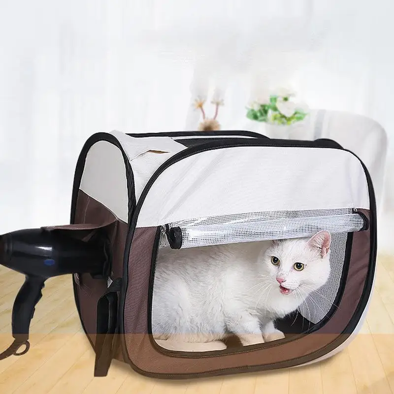 

Dog Drying Box Dryer Cage For Cats And Dogs Anti-Hair Flying Pet Grooming Accessories For Travel Home Indoor Outdoor Vacation