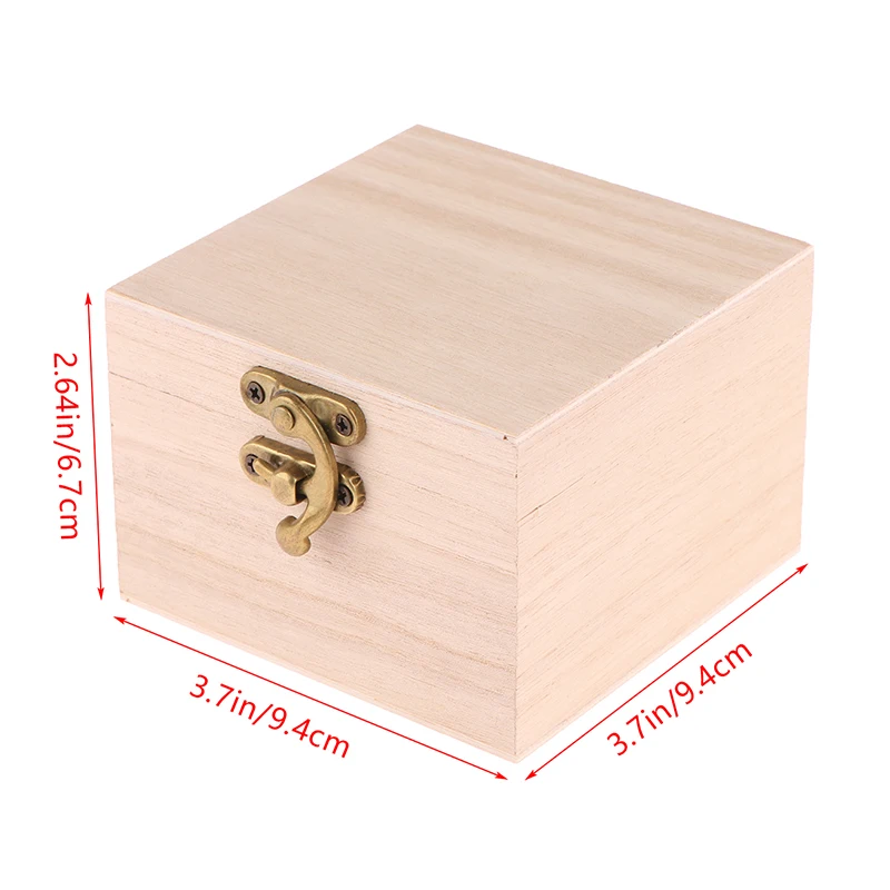Wooden Storage Box Gift Packaging Box Flip Type Jewelry Storage Container