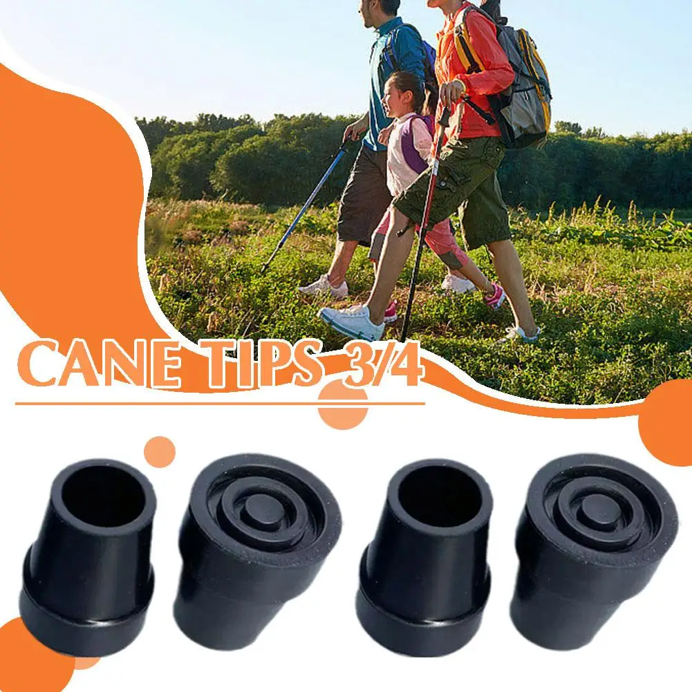 

4pcs Rubber Trekking Pole Cap Crutch Cane Bottom Pads Trekking Tip Cover Camping Protector Cover Non-slip Hiking Rubber Out I1B8