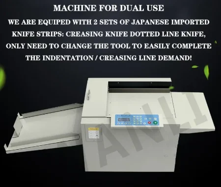 Automatic digital hole puncher and paper creasing machine in one, 350 multi-functional electric creasing machine 220v