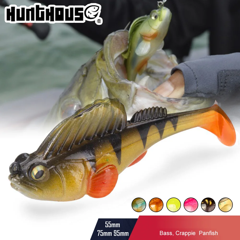 Hunthouse leurre de pêche appât souple gabarit leurre souple 7/10/14/21/28g Swimbait Wobblers brochet bar alose pour perche de pêche poisson d'eau salée