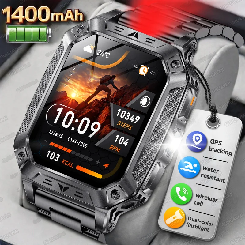 

Новые смарт-часы 2026 года с ультрабольшой батареей 1400 мАч, GPS-трекером для спорта, AMOLED-экраном 2,01 дюйма, двухцветной подсветкой и функцией Bluetooth-звонков