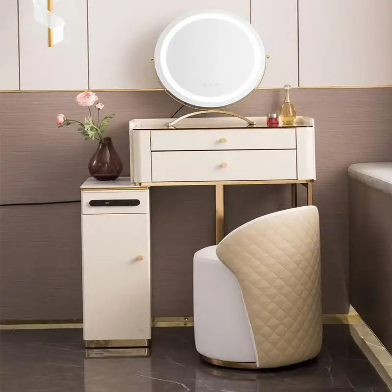 

Small apartment dresser modern simple and fashionable high-end makeup bedroom small table with USB charging