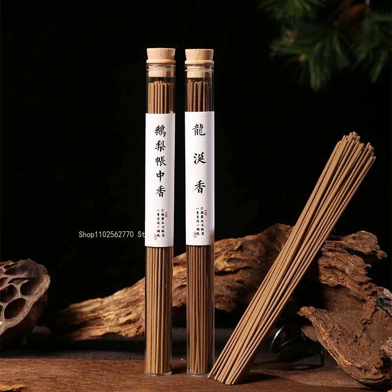 20g Natural Stick Incense/Old Mountain Sandalwood Ambergris Purifying Study Tearoom  Purify The Air and Calm The Mind Joss Stick