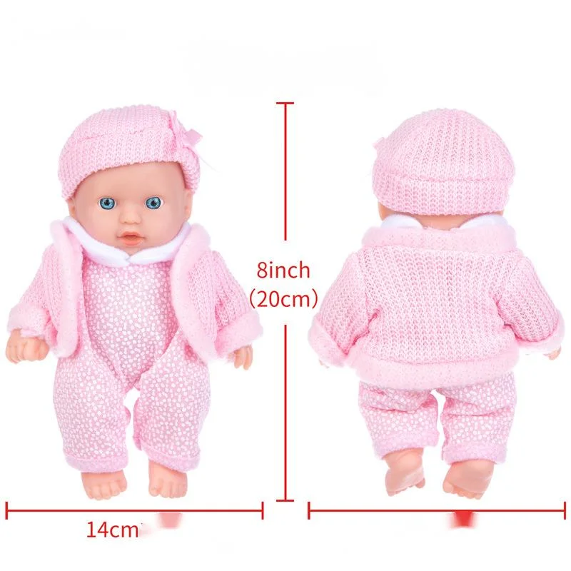 20cm Lifelike Reborn Doll Children Reborn Silicone Sleeping Lifelike Unfinished Rooted Touch Toy Birthday Gift New