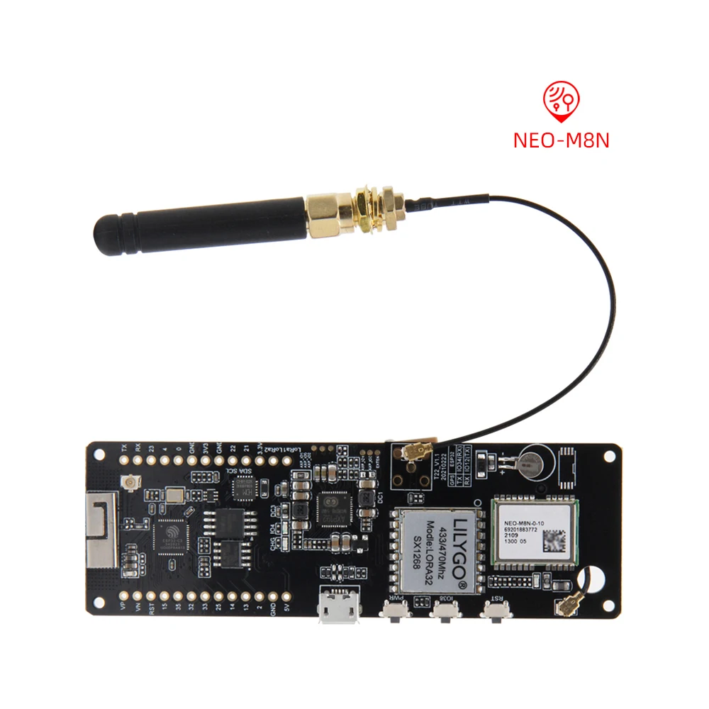 LILYGO TTGO T-Beam V1.2 IPEX ESP32 LoRa 433/868/915/923 МГц GPS NEO-M8N WiFi беспроводной Bluetooth-модуль с держателем батареи 18650