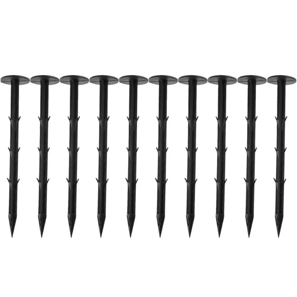 

10 Pcs Heavy Duty Garden Stakes Plastic Pegs Ground Tent Anchors Rustproof Landscape Fabric Pins Securing Beach Blanket Sand