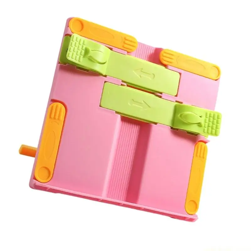 Folding Reading Stand with Page Clip Adjustable Plastic Textbook Stand for Book