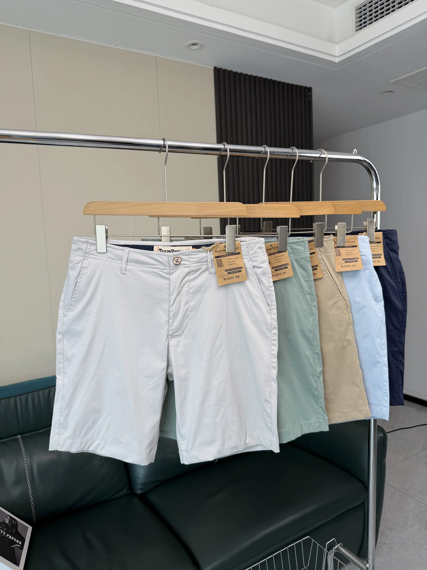 Outdoor Silk Cotton Men's Summer Cool Breathable Anti-Wrinkle Casual Fashionable Shorts Five-Quarter Length Comfortable Fit