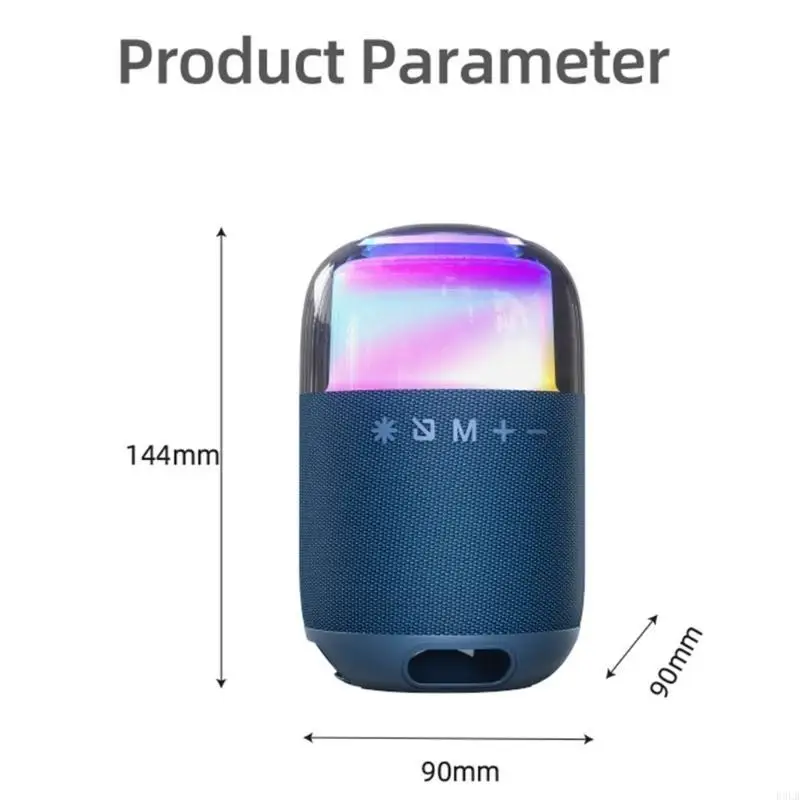 2025 Nuovo altoparlante compatibile a funzionale con suono immersivo e luci a LED colorate per divertimento in casa, o