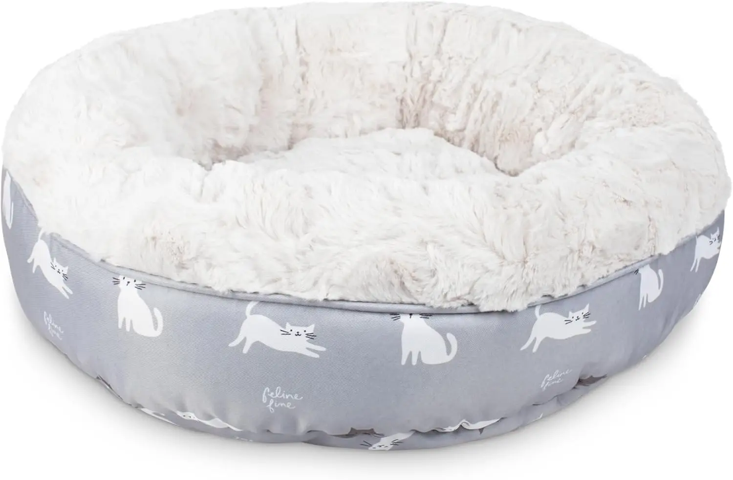 

Лежанка для животных Studio Cat Bubble Text Mudcloth Gray Small Circle, 18 дюймов, с наполнителем из полиэстера и искусственным мехом внутри, машинная стирка