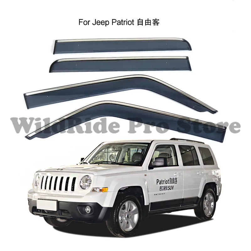 1 set JEEP Patriot Rain Guards Thickened Injection Molding Window Rain Deflectors for Jeep Compass