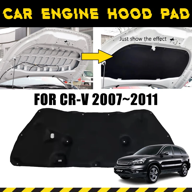 

Car Engine Hood Sound Mat For Honda CR-V Accessories CRV CR V MK3 2007 2008 2009 2010 2011 Cotton Fireproof Cover Sound Car Tool