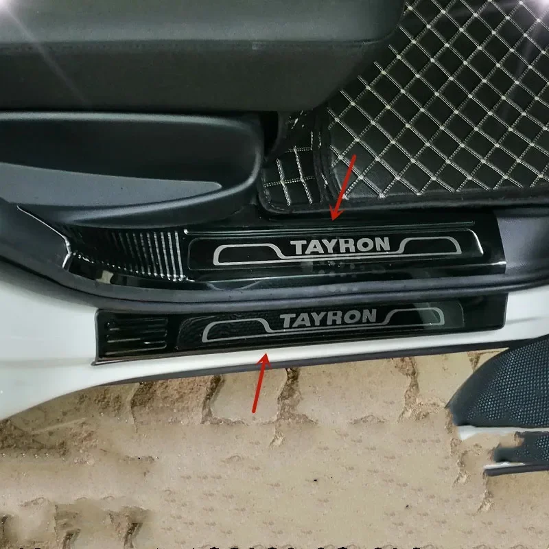 For Volkswagen TAYRON 2019-2024 High-quality stainless steel Threshold bar Trunk guard threshold Shield Anti-scratch Car styling