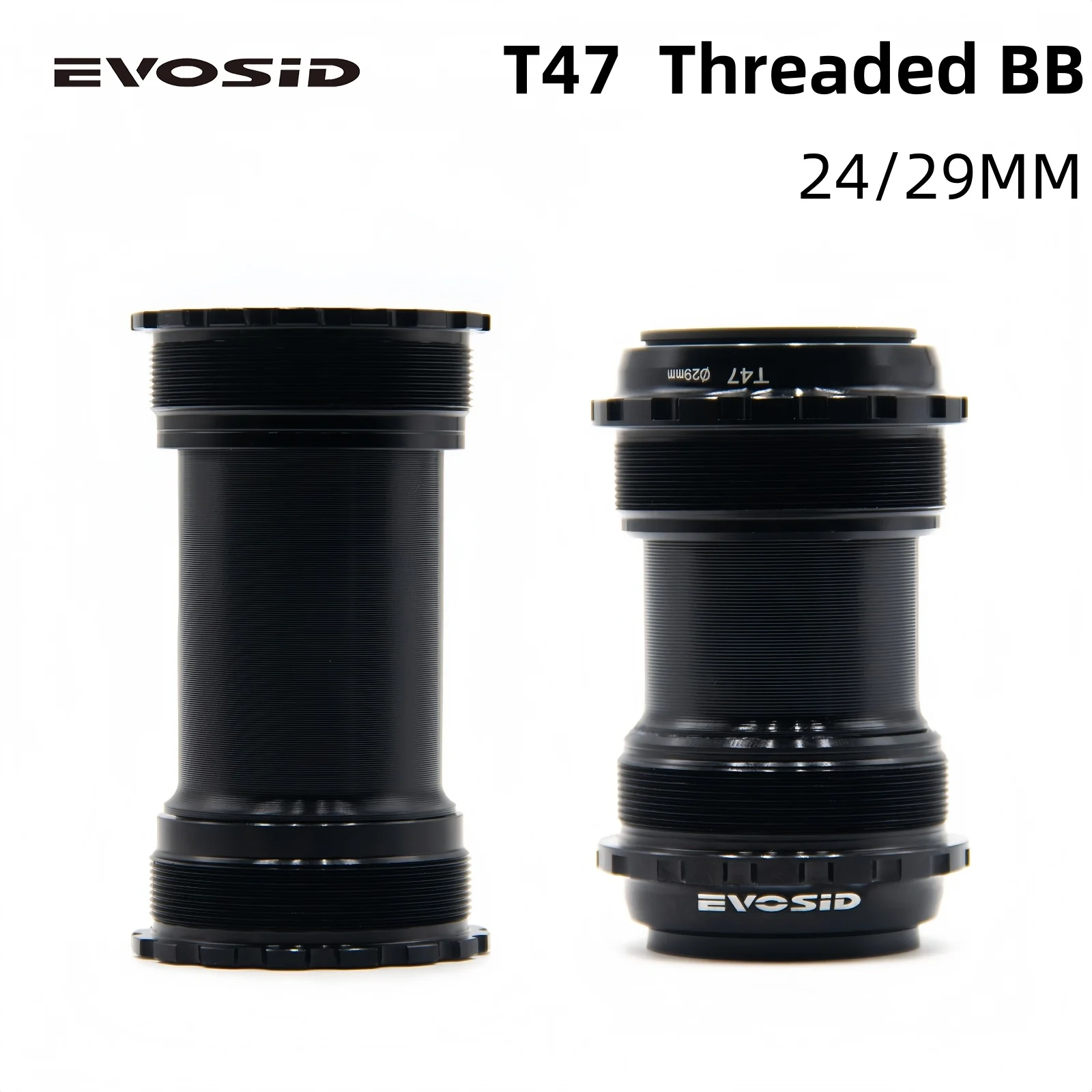 EVOSID MTB Bike T47 Bottom Bracket 24MM MTB/Road Bike Crank DUB 29MM Bearing Thread BB 86-92mm BSA 68-73mm Bicycle Accessories