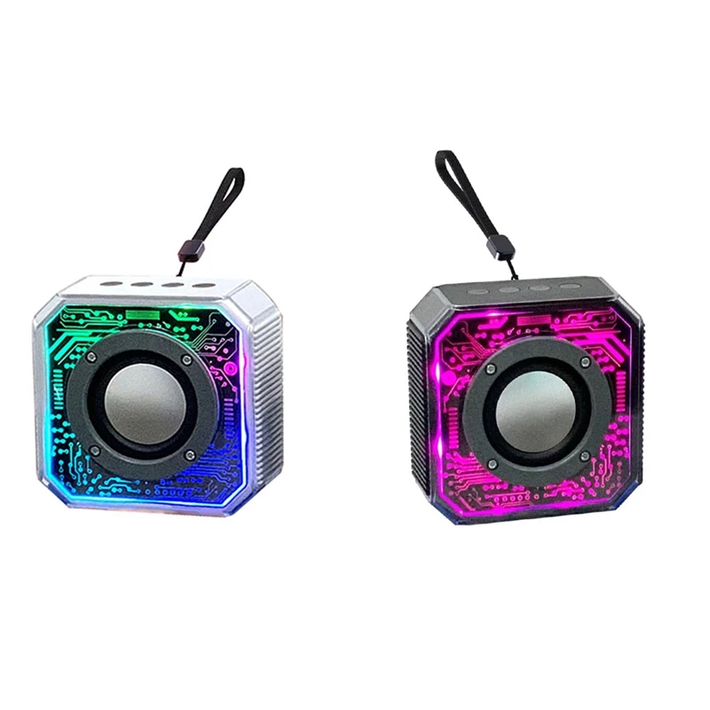 Speaker transparan baru Speaker Bluetooth Mecha Pickup RGB Speaker Mini kecil lentera rumah portabel luar ruangan