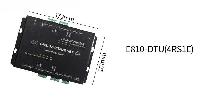 Industrial grade 4-way serial server RS232/RS485/RS422 to Ethernet support Modbus RTU to TCP conversion