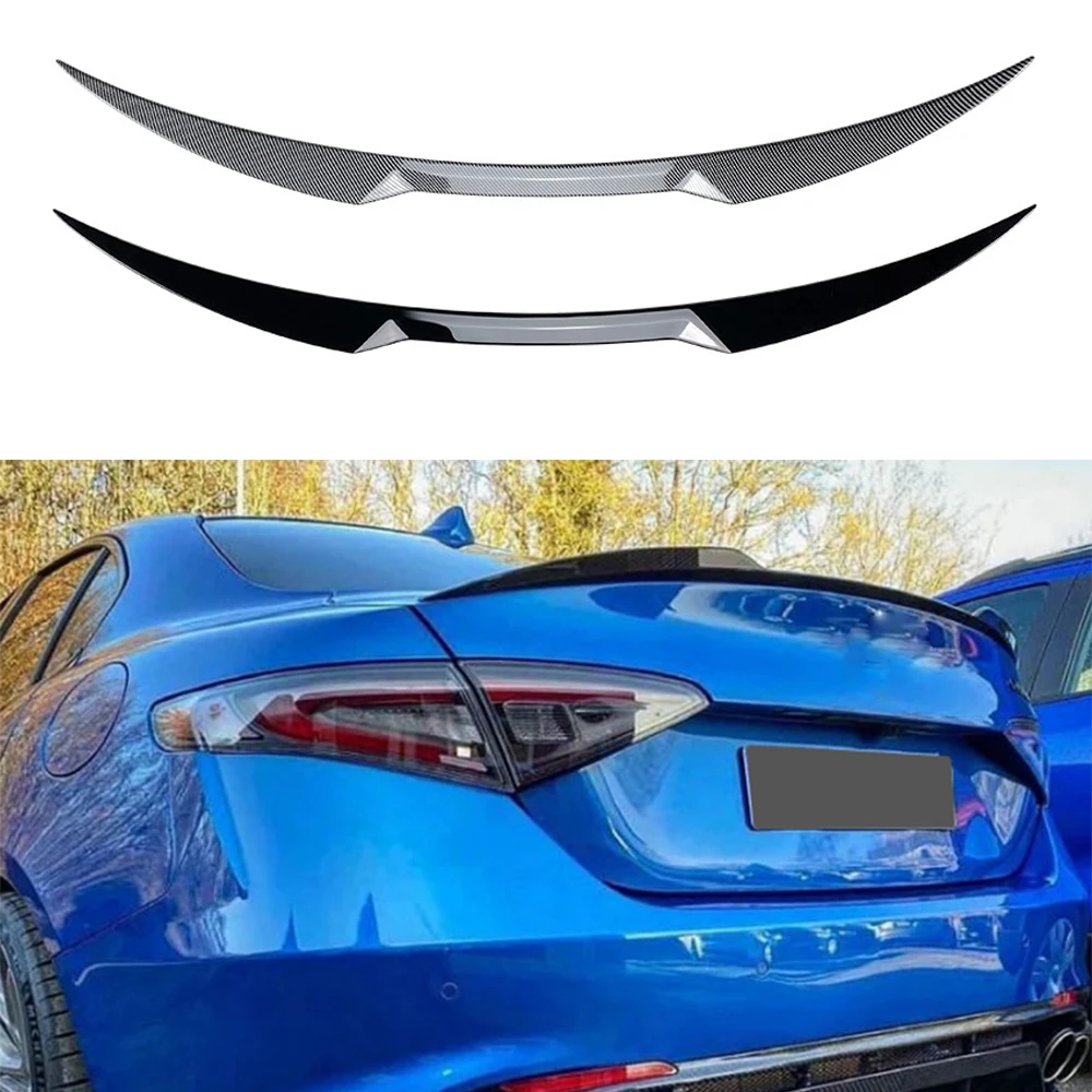 For Alfa Romeo Giulia 2015 16 17 18 19 20 21 22 23 Car Tail Wings Fixed wind Spoiler  Rear Trunk Lid Spoiler Tuning Accessories