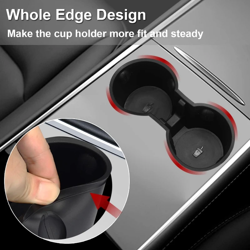 For Tesla Model Y 2021-2023 Model 3 2017-2023 Central Control Drinks Holder Rear Seat Water Cup Cover Car Interior Accessories