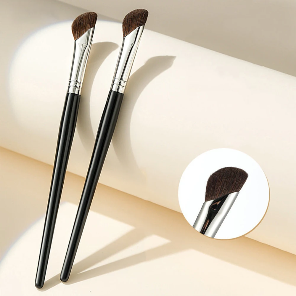 Brocha para sombra de nariz, brochas de maquillaje para sombra de ojos, bronceador de ala de nariz, contorno, zona de ojos, pelo de caballo suave, herramientas de mezcla cosmética