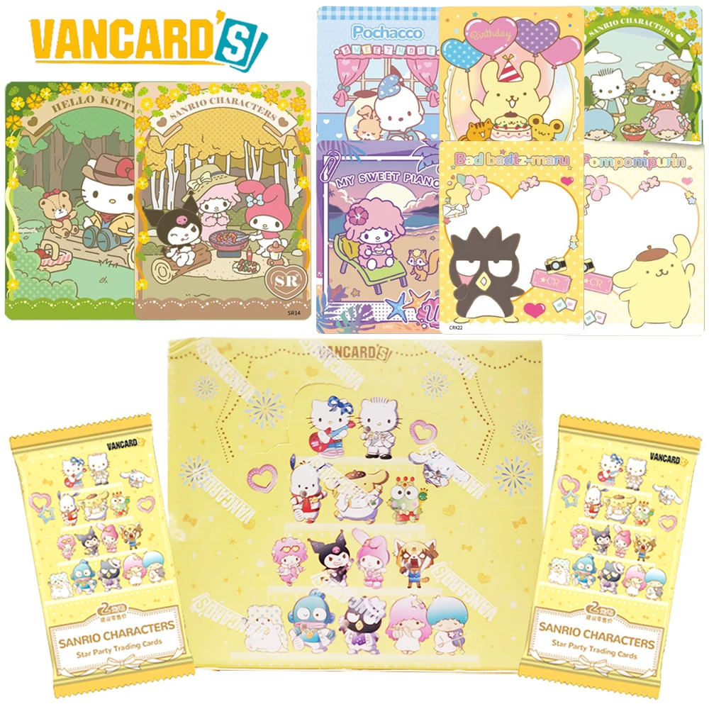 

Original VANCARD's Sanrio Collection Cards Children's Christmas Gifts Cute Kuromi Pom Pom Purin Creative Character Cards Toys