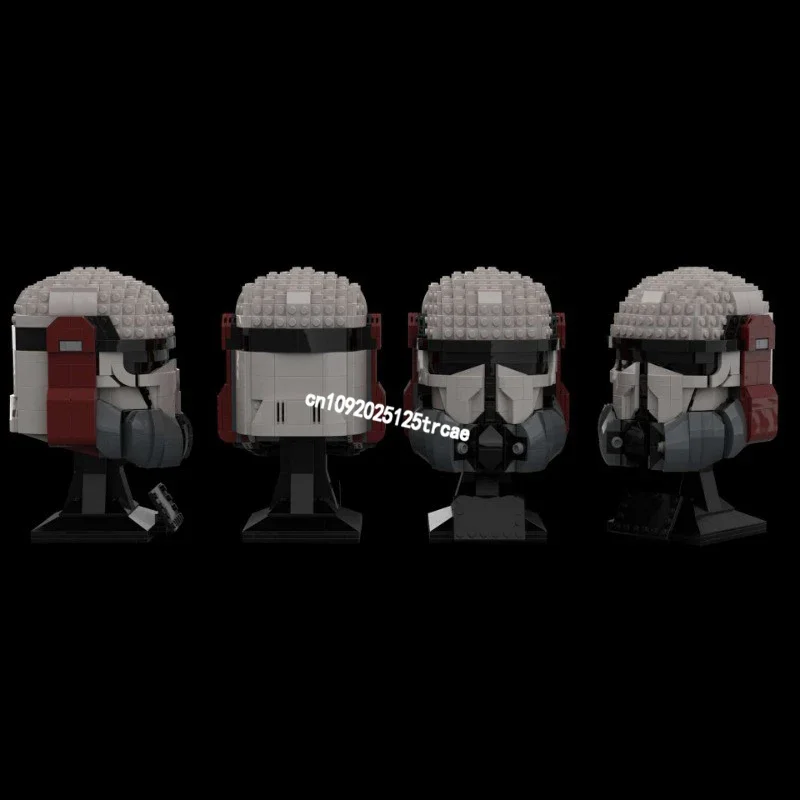 New 697Pcs Famous Star Battle Movie Moc Commando Beskar Helmet Model  Custom Puzzles Diy Creative Ideas  Toys Birthday Gifts