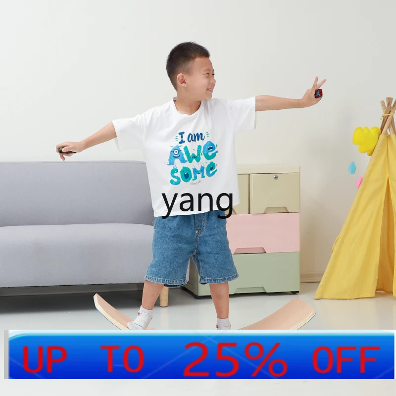 CX Children's Wood Surf Balance Board Double Curved Board Baby Indoor Wooden Sensory Training Toy