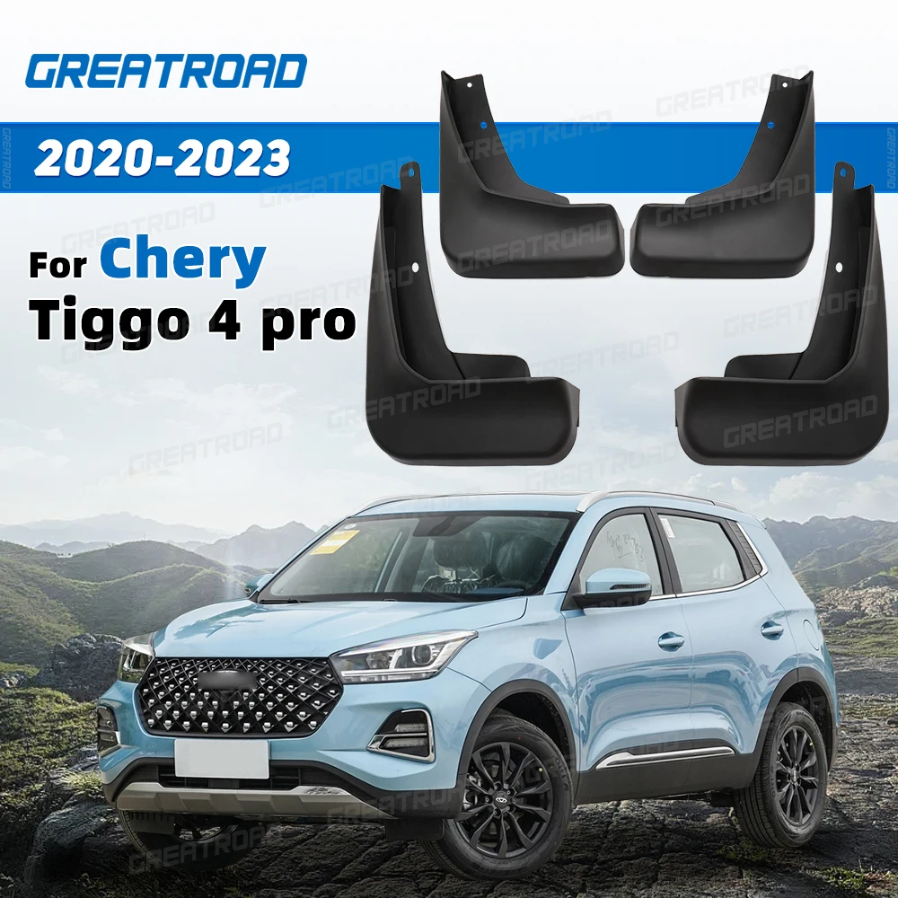 

Набор из 4 брызговиков для Chery Tiggo 4 pro 2020-2023 2021 2022, автомобильные брызговики, защита крыльев, простая установка, автоаксессуары
