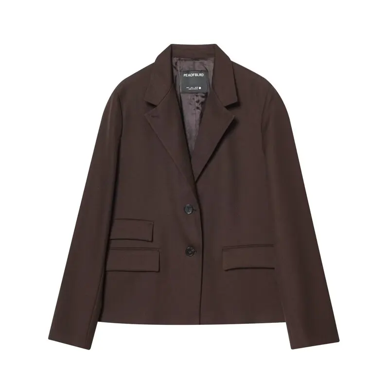 Winter 2025 Women's Faion Suit Set with ket Design Versatile Mid-Waist  Skirt Long Sve Commute Sle Autumn Winter