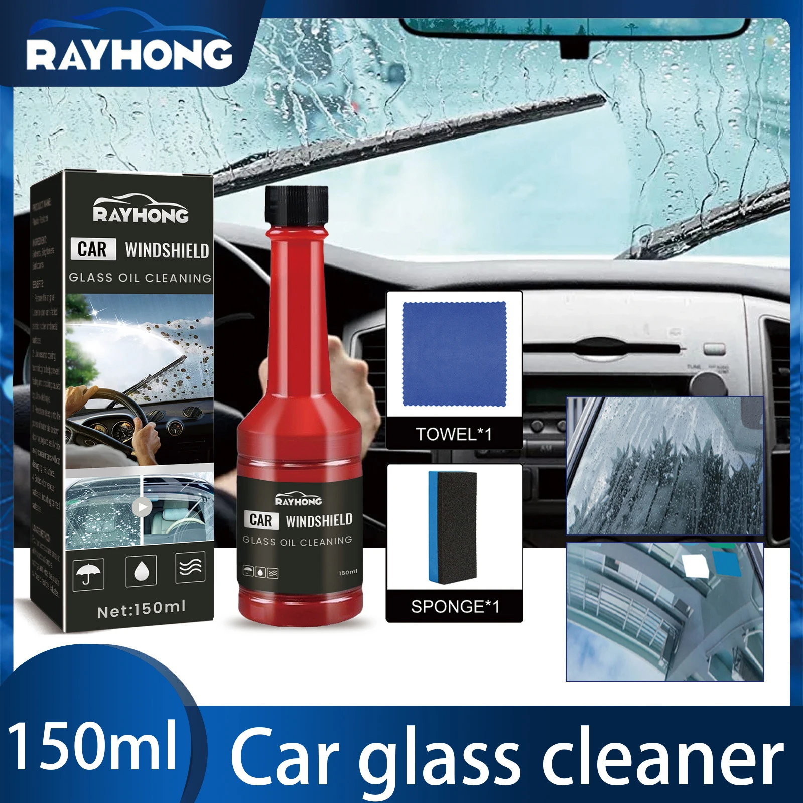 

Glass Anti Fog Coating Spray Winter Car Interior Windshield Long Lasting Prevent Fogging Clear Vision Fog Repellent Mirror Clean