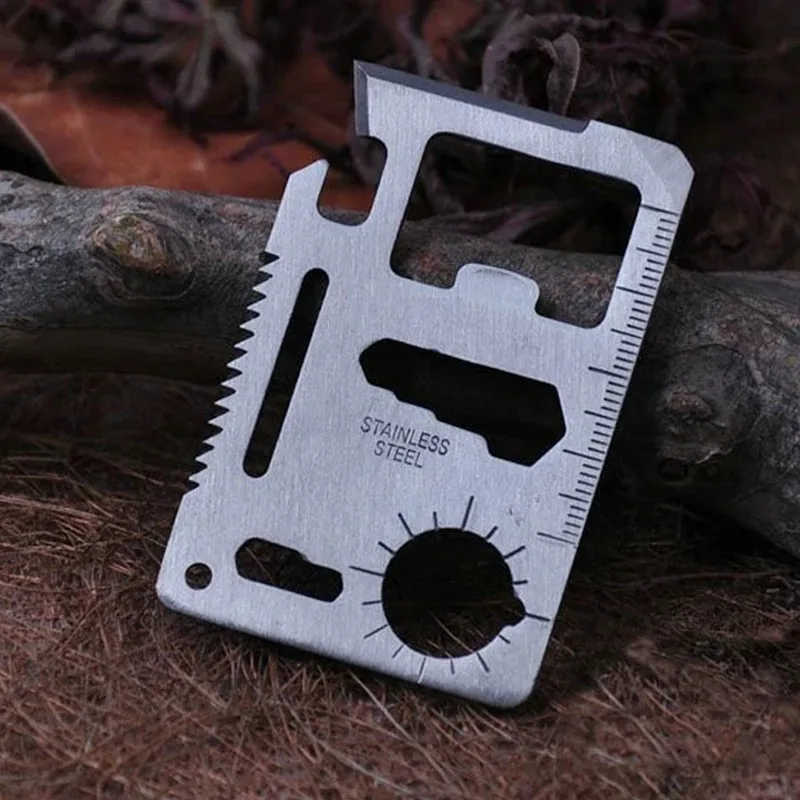 Pocket Tool Multifunction Credit Edc Outdoor Bottle Survive Gear Card Multi Multipurpose Gadget Camping Opener Wallet Kit