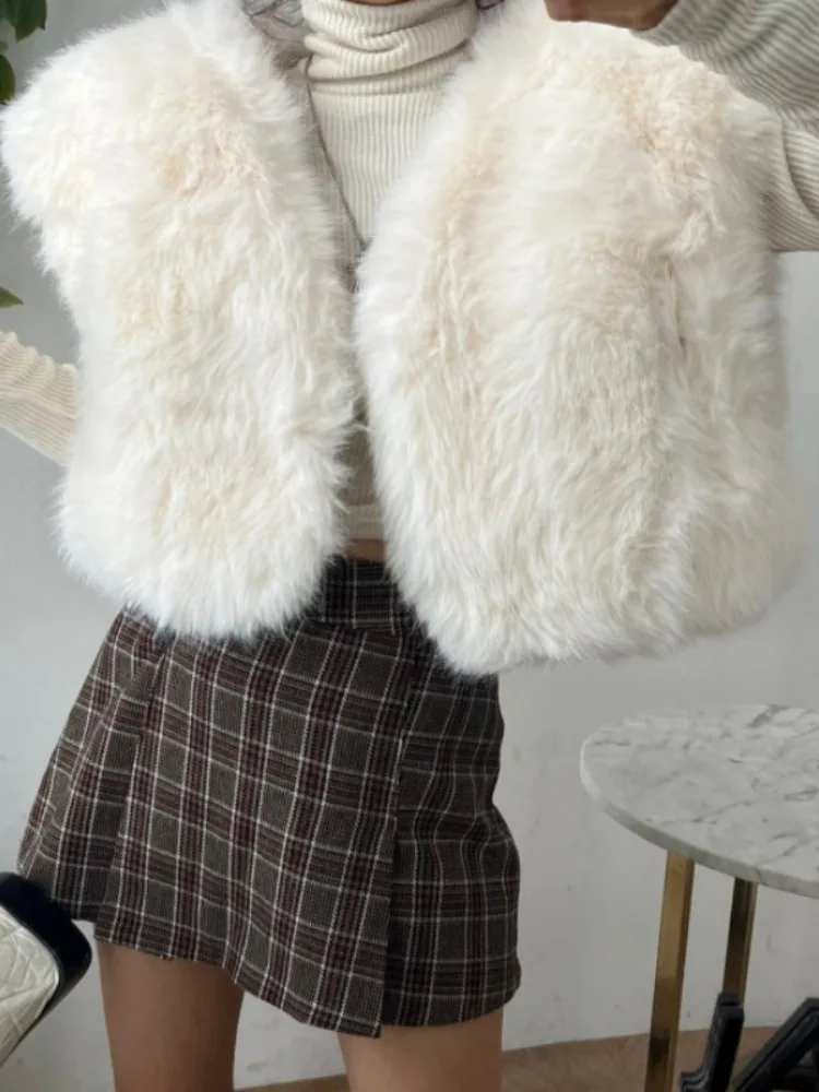 

Ele женский меховой жилет с запахом на плечах, высококачественный модный зимний жилет, Новое поступление, средний мягкий жилет