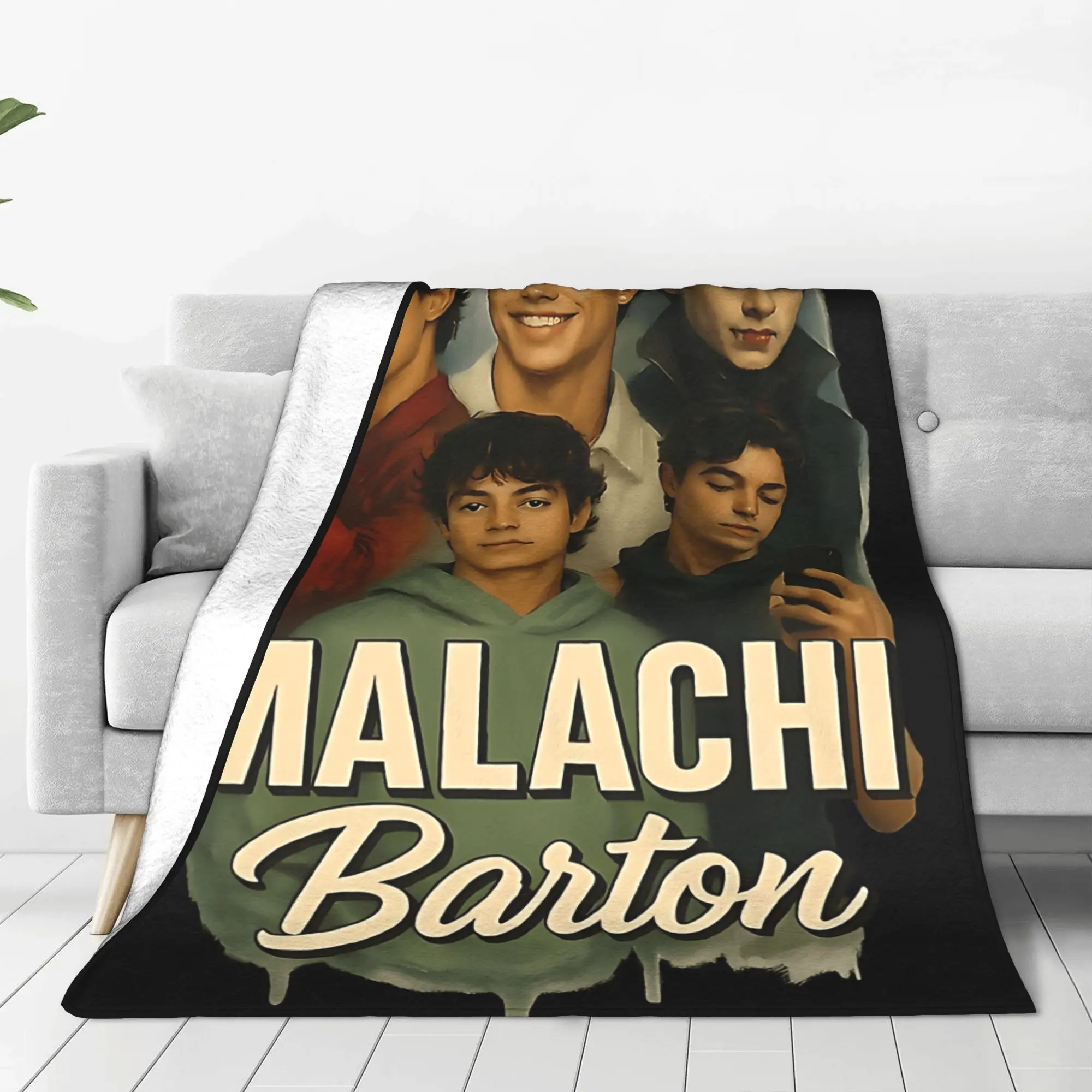 Warm BlanketKids Picnic Malachi Barton Actor Tour Throw Blanket  Flannel Bedspread For Couch Chair Fluffy Sofa Bed Cover