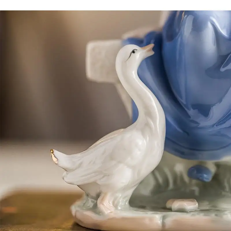 Imagem -04 - Enfrentando Swan Feminino Escultura de Personagem Cerâmica Pintado Retrato Estátua Artesanato de Porcelana Artesanal Estatueta Moderna Decoração para Casa