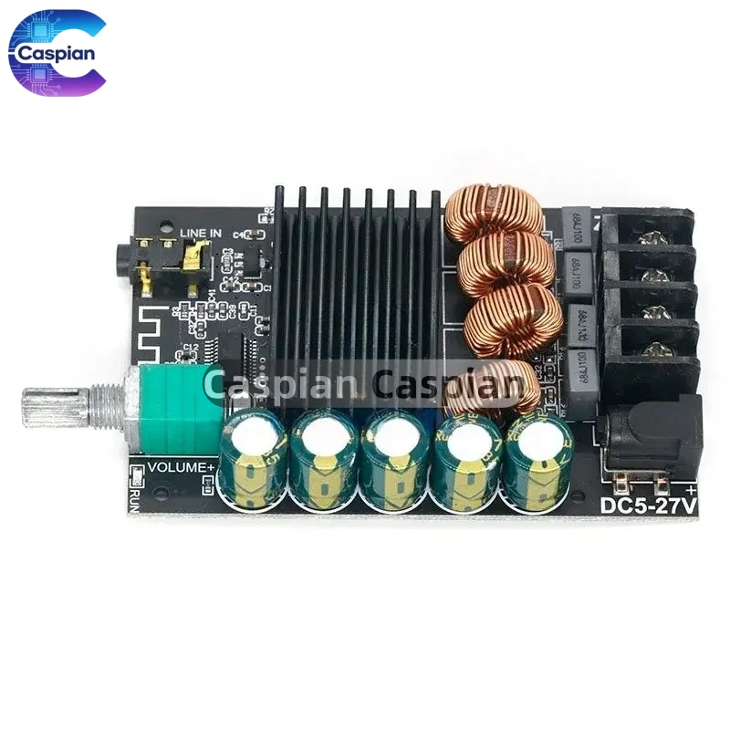 ZK-1002 HIFI 100WX2 TPA3116 Bluetooth 5.0 High Power Digital Amplifier Stereo Board AMP Amplificador Home Theater
