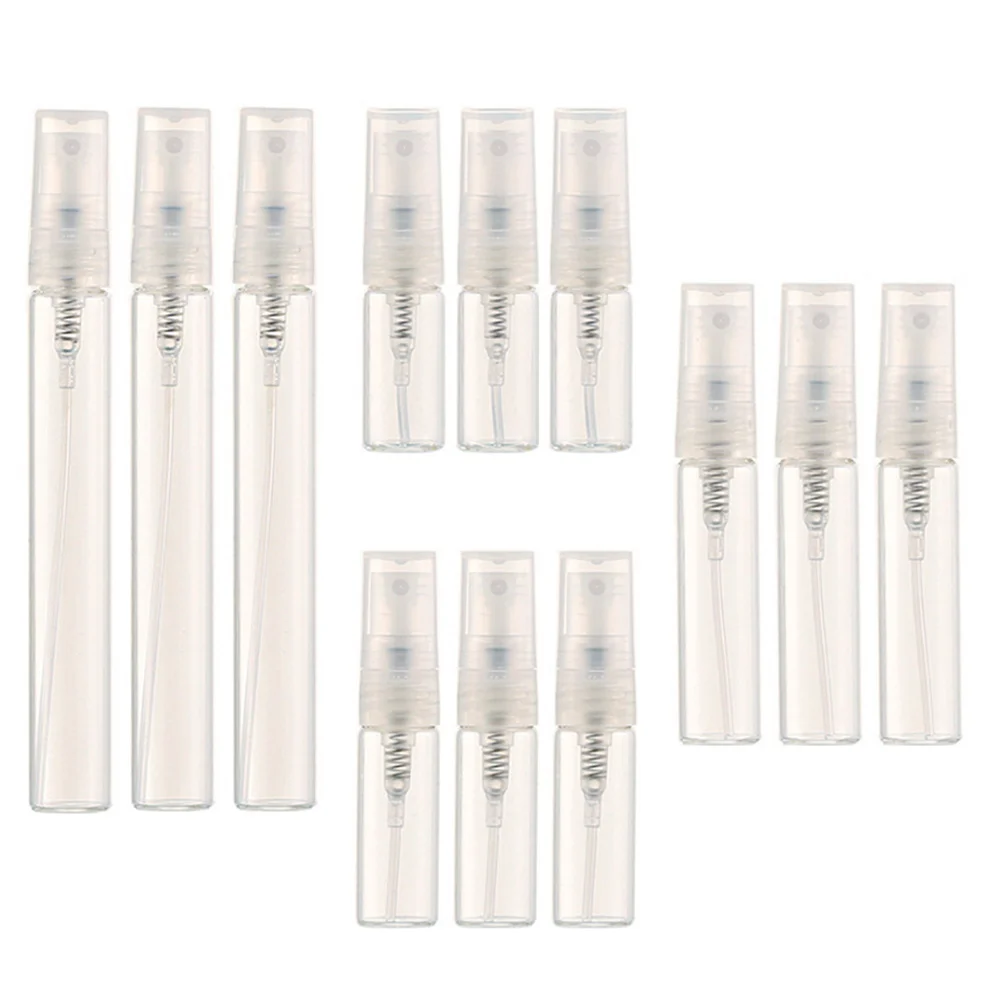 12Pcs Empty Perfume Bottles Portable Refillable Glass Spray Containers for Fragrance and Makeup Water Travel Friendly Compact