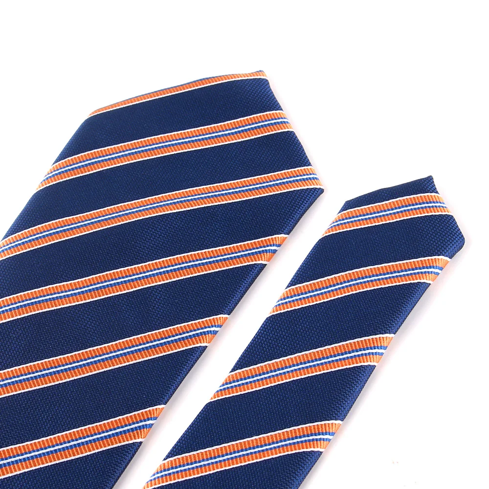 New Skinny Tie For Men Women Blue Striped Neck Tie For Party Business Casual Stripe Neckties Classic Suit Adult Slim Neck Ties