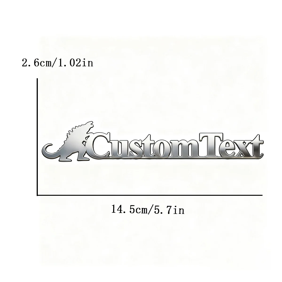 Punk Crocodile Classic Font 3D Metal Car Body Sticker Auto Rear Emblem Badge Decor Personalized Name Holder Logo Jewelry Gifts