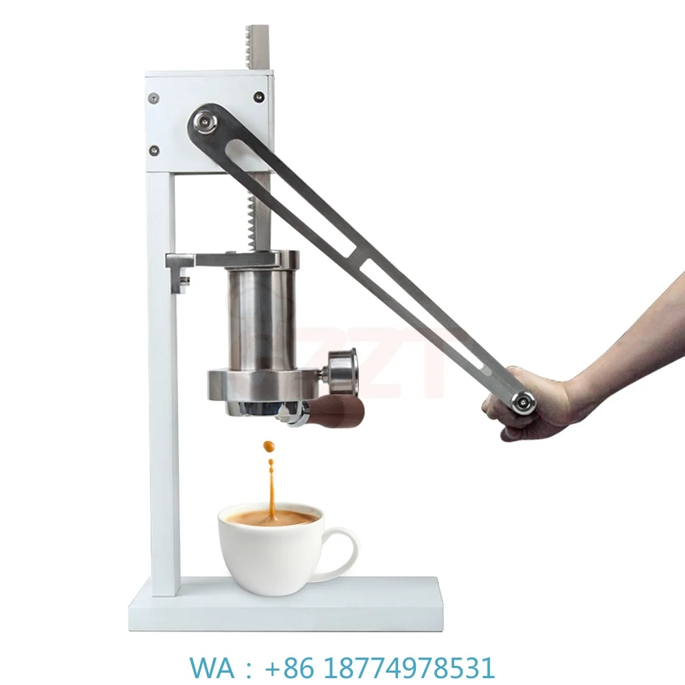 Commercial Espresso Brewing Maker for Car Scenarios, Italian Multifunctional 58mm Stainless Steel Hand Press Lever Structure