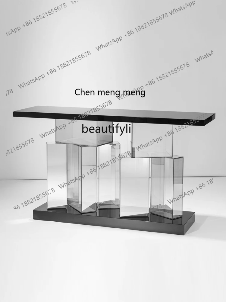 

E1001 ss Acrylic Custom Console Tables Hotel Corridor Extremely Narrow Desk Home Console against the Wall a Long Narrow Table