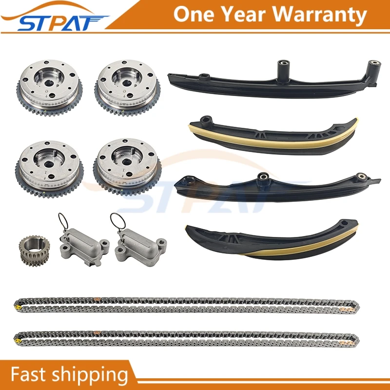 STPAT Engine Parts Timing Chain Kit Fit 3.5 L For Ford F-150 Expedition 3.5L V6 GAS DOHC T35PDTD 2017-2023 HL3Z6268A HL3Z6L266A